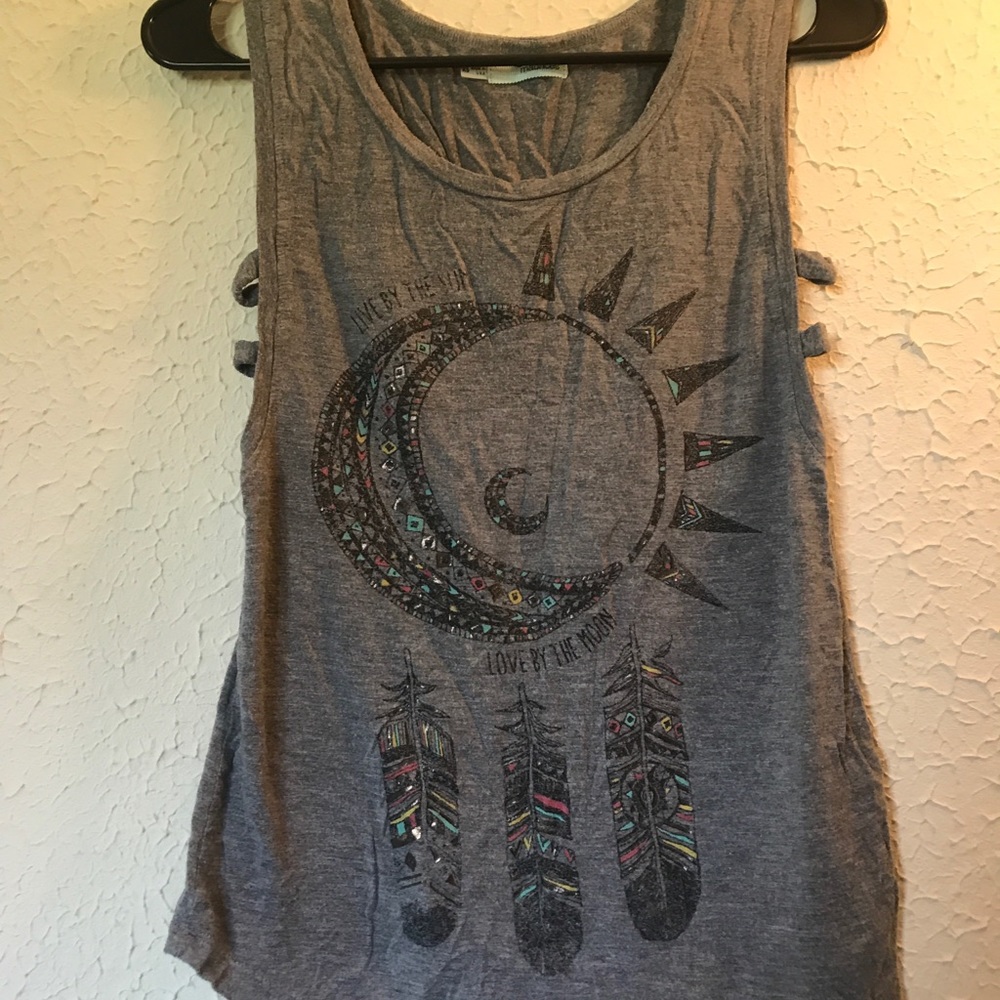 Maurice’s gray cutout tank top
